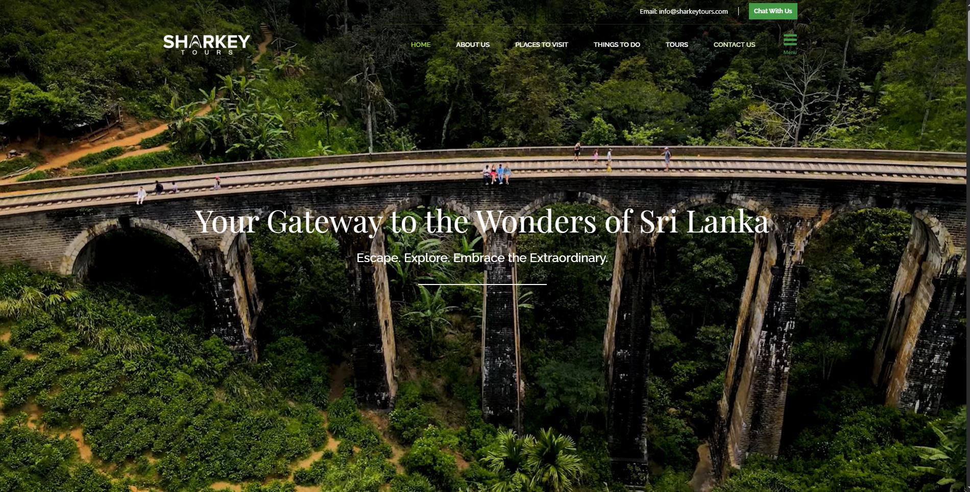 Screenshot of sharkeytours project